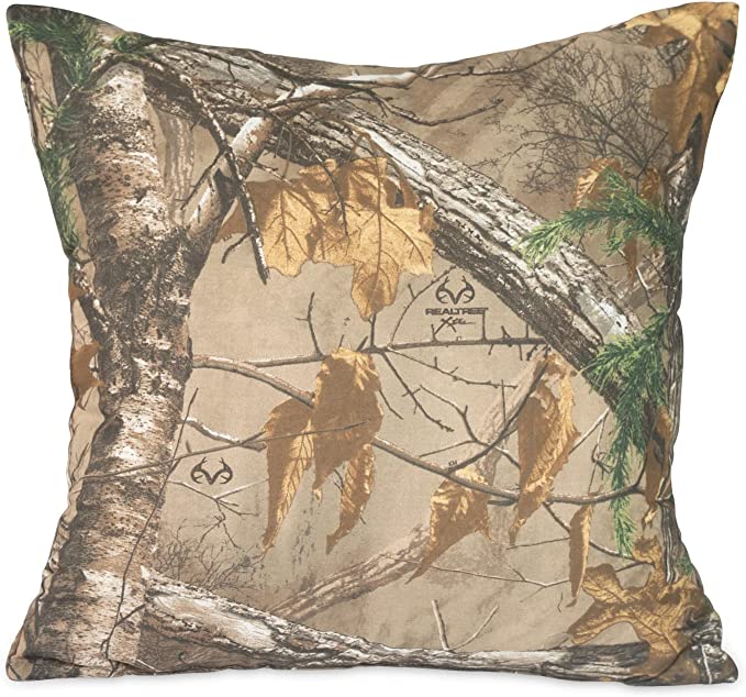 RealTree - Xtra Camo Farmhouse - Filled Cabin Rustic Square Pillow